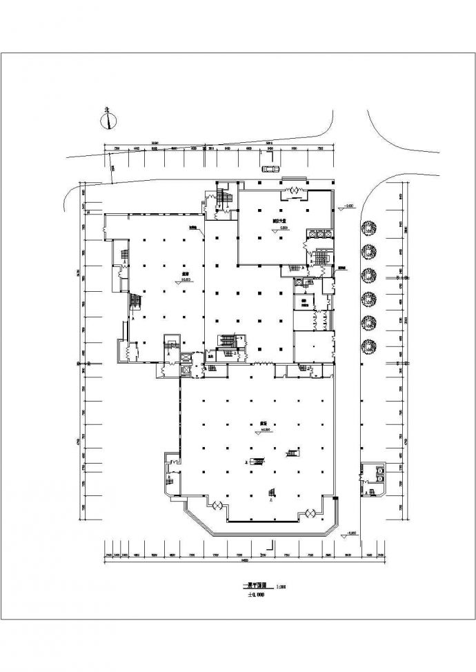 某商场平面设计CAD建筑施工图纸_图1