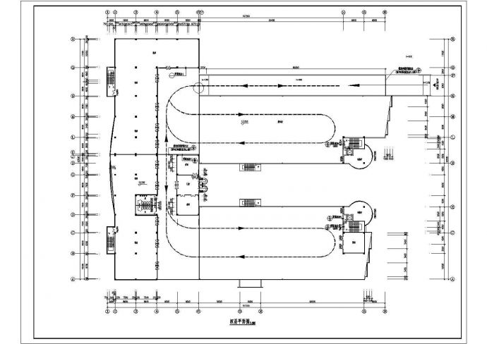 某商业广场CAD结构施工平立面设计图_图1