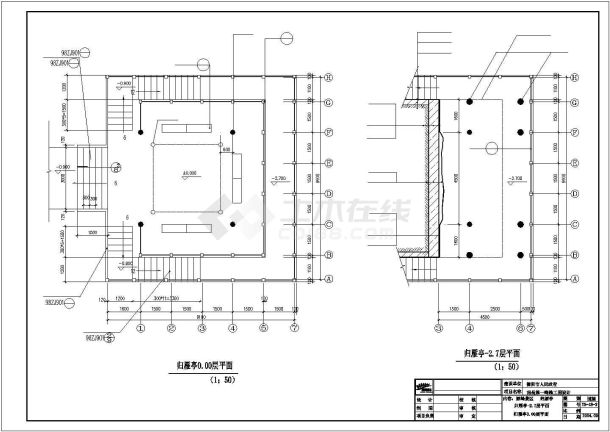 某回雁峰归雁亭CAD设计建筑施工图-图一