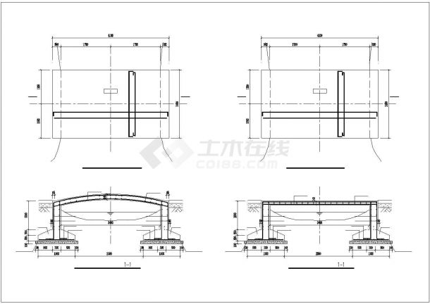 某步行桥CAD路桥设计详图-图一