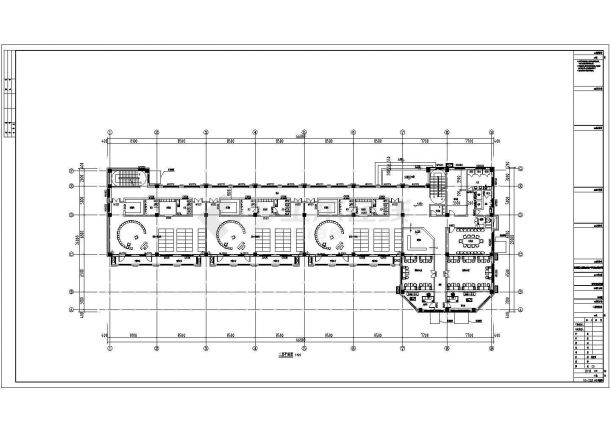 济南市金泉花园小区3层框架结构幼儿园建筑设计CAD图纸-图一