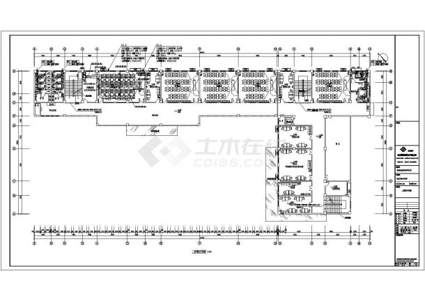 南充市某中学6100平米5层框架结构教学楼暖通系统设计CAD图纸-图一