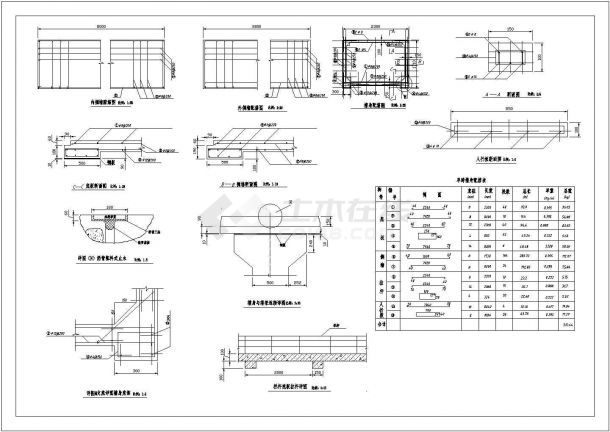 高职院校渡槽毕业设计CAD全套图纸-图一