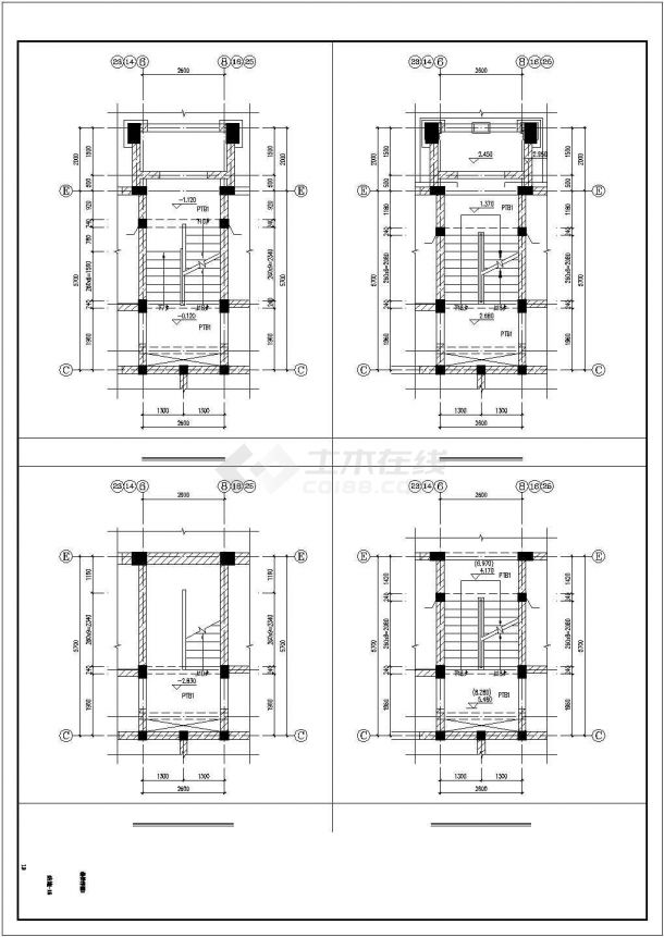 某地上六层砌体结构住宅楼建筑设计施工CAD图纸-图二