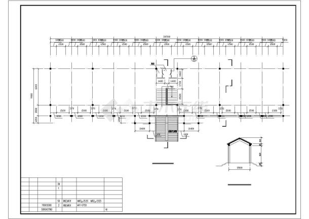 某2层办公楼砖混结构建筑设计施工CAD图纸-图一