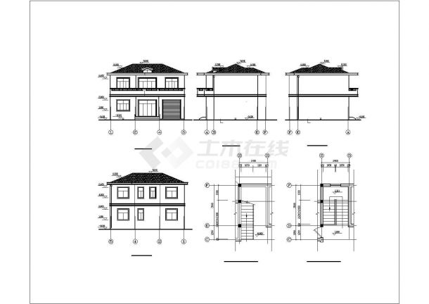 某2层农村自建房砖混结构建筑设计施工CAD图纸-图一