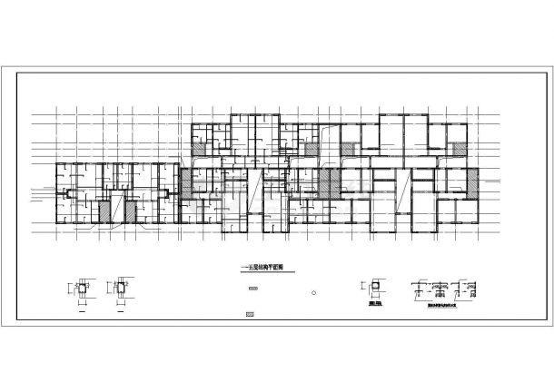 某6层筏板基础砖混结构住宅建筑设计施工CAD图纸-图一