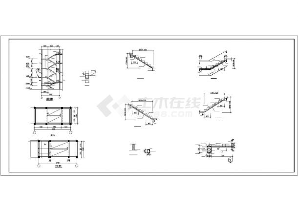 某6层筏板基础砖混结构住宅建筑设计施工CAD图纸-图二