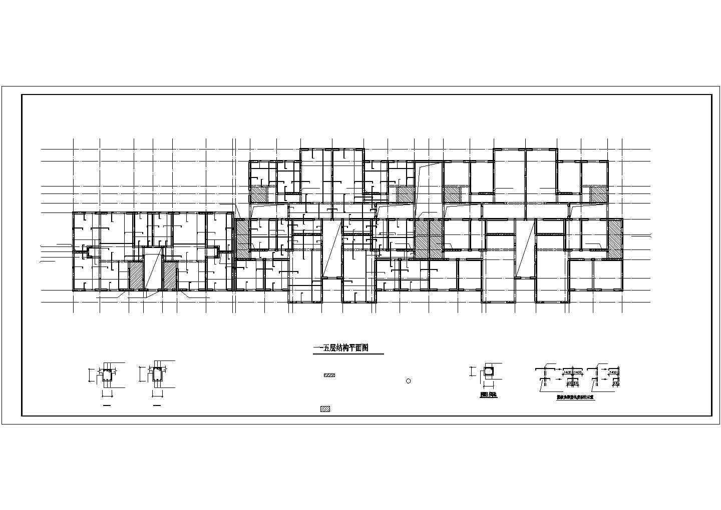 某6层筏板基础砖混结构住宅建筑设计施工CAD图纸
