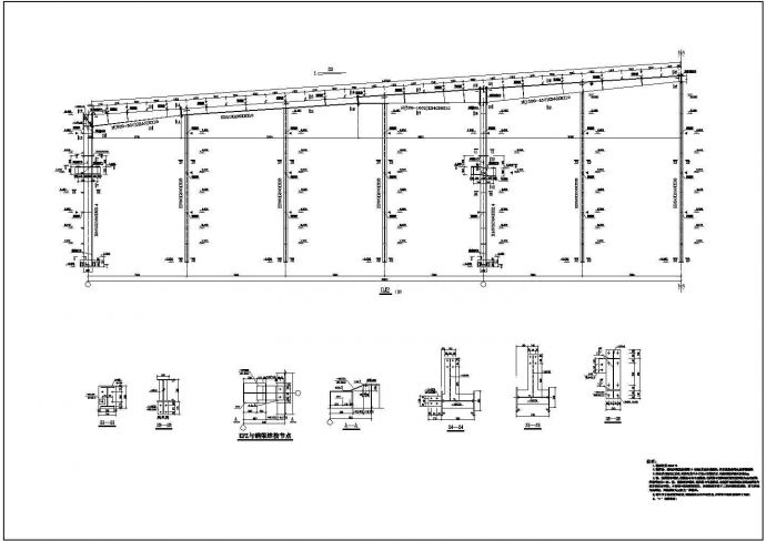 无锡市某工厂3万平米单层钢框架结构生产厂房全套建筑设计CAD图纸_图1