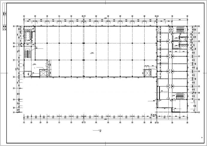 上海某工业区1.3万平米五层框架结构生产厂房全套建筑设计CAD图纸_图1
