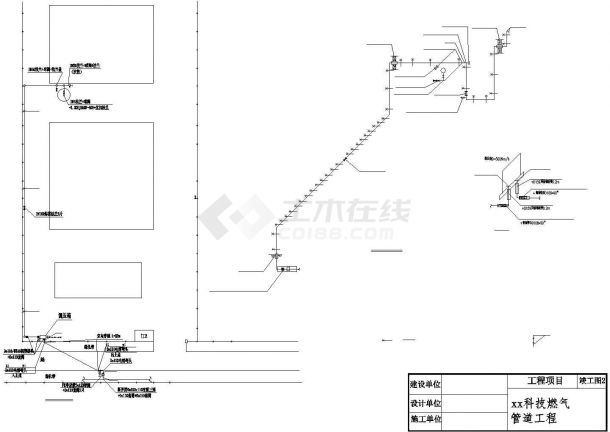 某居民区燃气管道工程设计施工CAD图纸-图二
