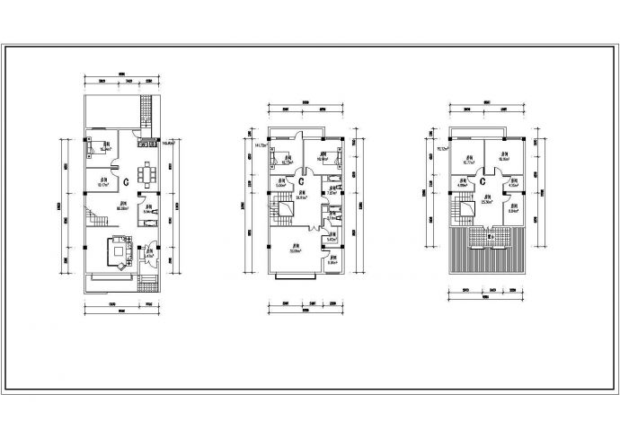 某地区经典住宅楼户型设计总平面施工cad图_图1