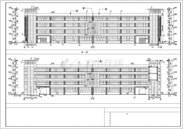 乌鲁木齐市某工厂4层框混结构加工厂房建筑设计CAD图纸（含天面层）-图二