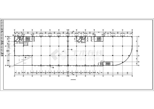 南京某工业区2.3万平米五层框架结构生产车间全套建筑设计CAD图纸-图一
