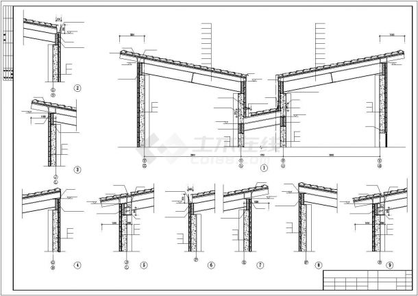 某博物馆建筑CAD施工图设计-墙身详图-图二