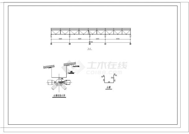 某电影院观众厅网架设计cad结构施工图（标注详细）-图二