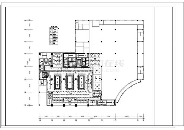 某地四星级酒店大堂装修设计施工图【平面 顶面 室内局部立面[32张]】-图二
