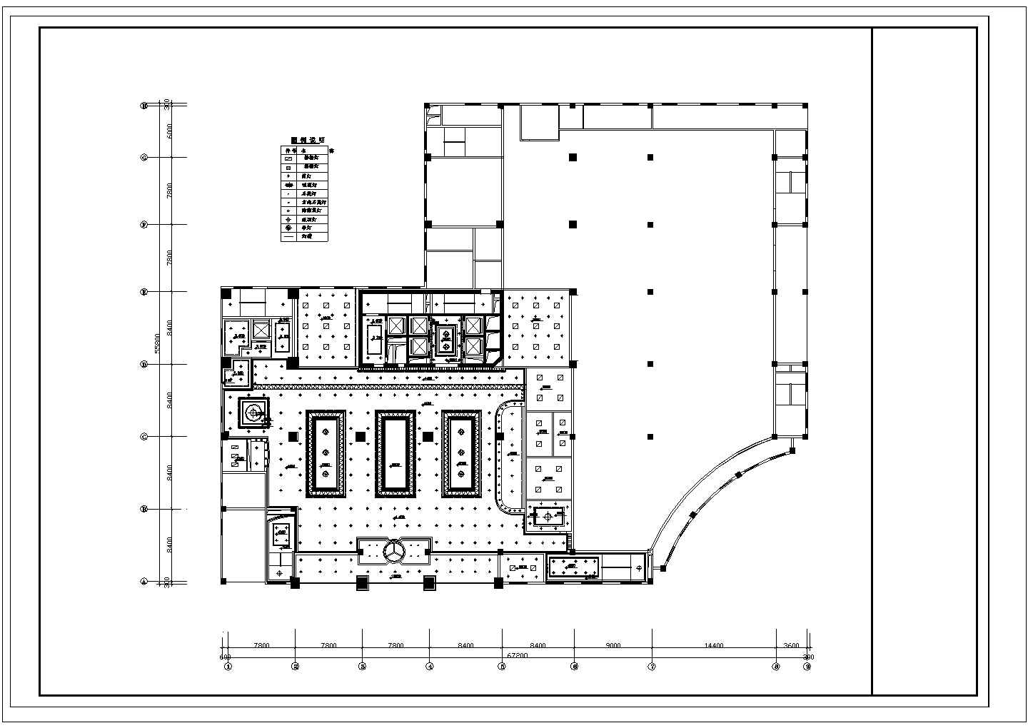 某地四星级酒店大堂装修设计施工图【平面 顶面 室内局部立面[32张]】