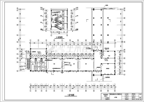 昆明市后屯小学4层框架结构教学楼+3层综合楼全套建筑设计CAD图纸-图一
