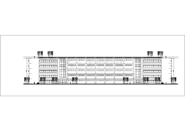 郑州某工厂2.5万平米五层框架结构生产厂房平立剖面设计CAD图纸-图一