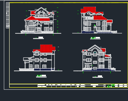 [江苏]三层砖混结构独栋私人别墅CAD建筑设计施工图-图一