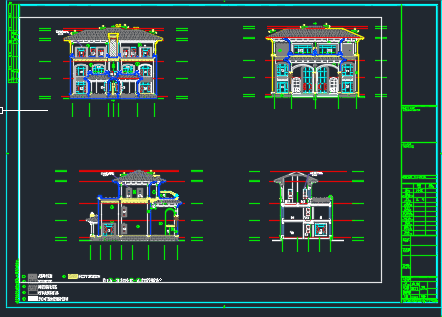[江西]某五层欧式独栋别墅CAD建筑设计施工图-图二