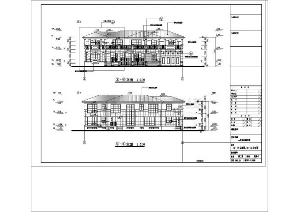 [江阴]某皇冠花园二层别墅CAD建筑设计施工图-图二