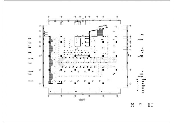 某酒店桑拿浴场空间设计施工图(含四楼地面定位、铺设图，设计说明)-图一