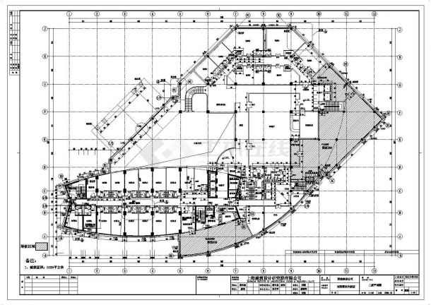 合肥市某24层剪力墙结构商务大酒店全套建筑设计CAD图纸（含机房层）-图二