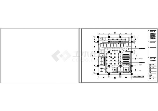 某人寿保险公司-旗舰店建筑CAD全套施工图(含水电图及设计说明)-图二