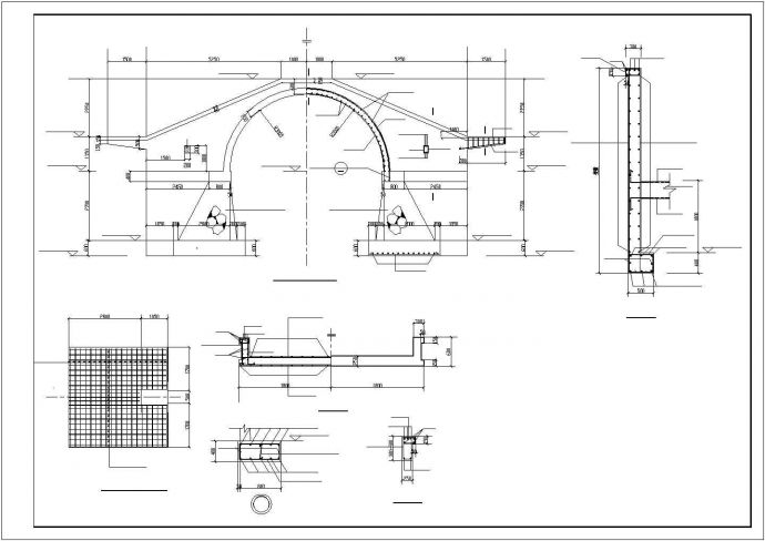 某全套古典拱桥的CAD结构设计_图1