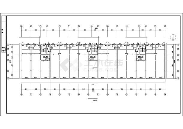 3050平米框架结构公寓楼电气设计CAD施工图-图一