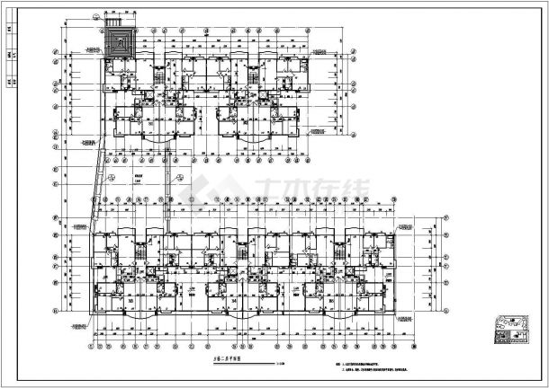 南方某高层住宅小区框架结构住宅楼设计cad 详细建筑施工图-图二