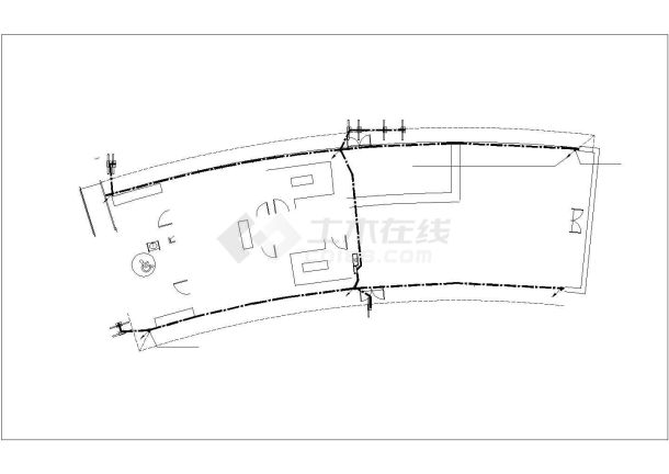乌鲁木齐市体育公园单层267平米轻钢结构服务中心电气系统设计CAD图纸-图一