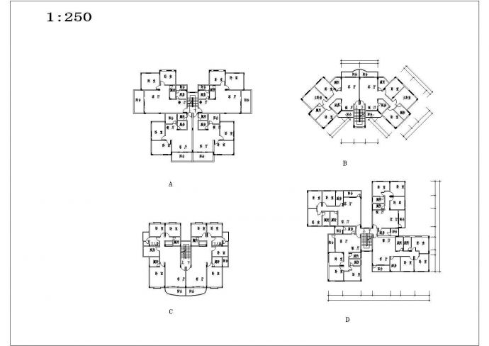 某大型多层住宅小区规划设计cad总平面施工图（含技术经济指标及户型图）_图1