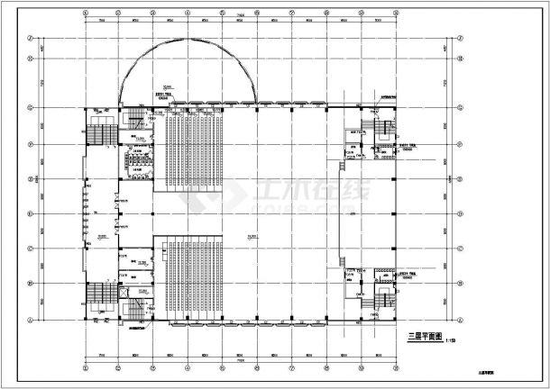 某中学体育馆（12387㎡）多联机空调设计cad全套施工图（含设计说明）-图二
