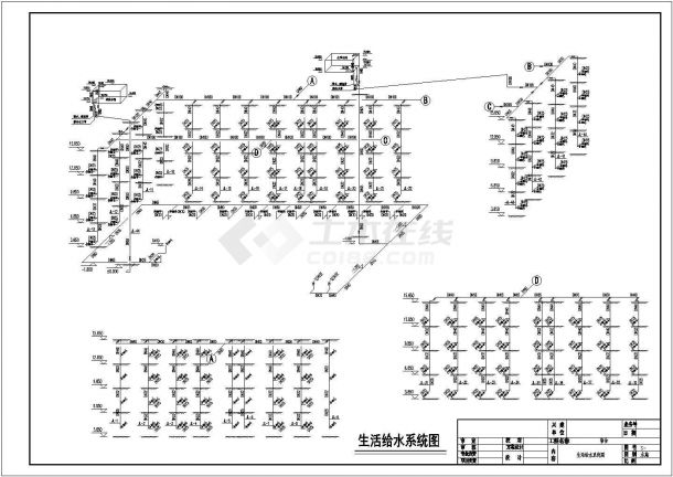 广东某4800人宿舍给排水全套图纸-图二