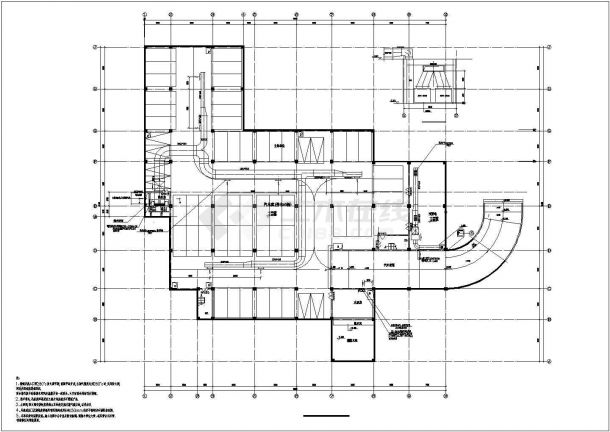 苏州某万达影院全套空调系统cad设计图纸(含各层平面图)-图二
