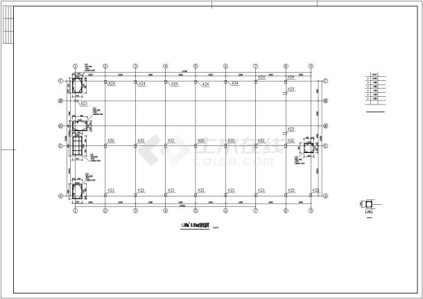 苏州市某食品厂2030平米2层框架结构加工厂房建筑+结构设计CAD图纸-图二