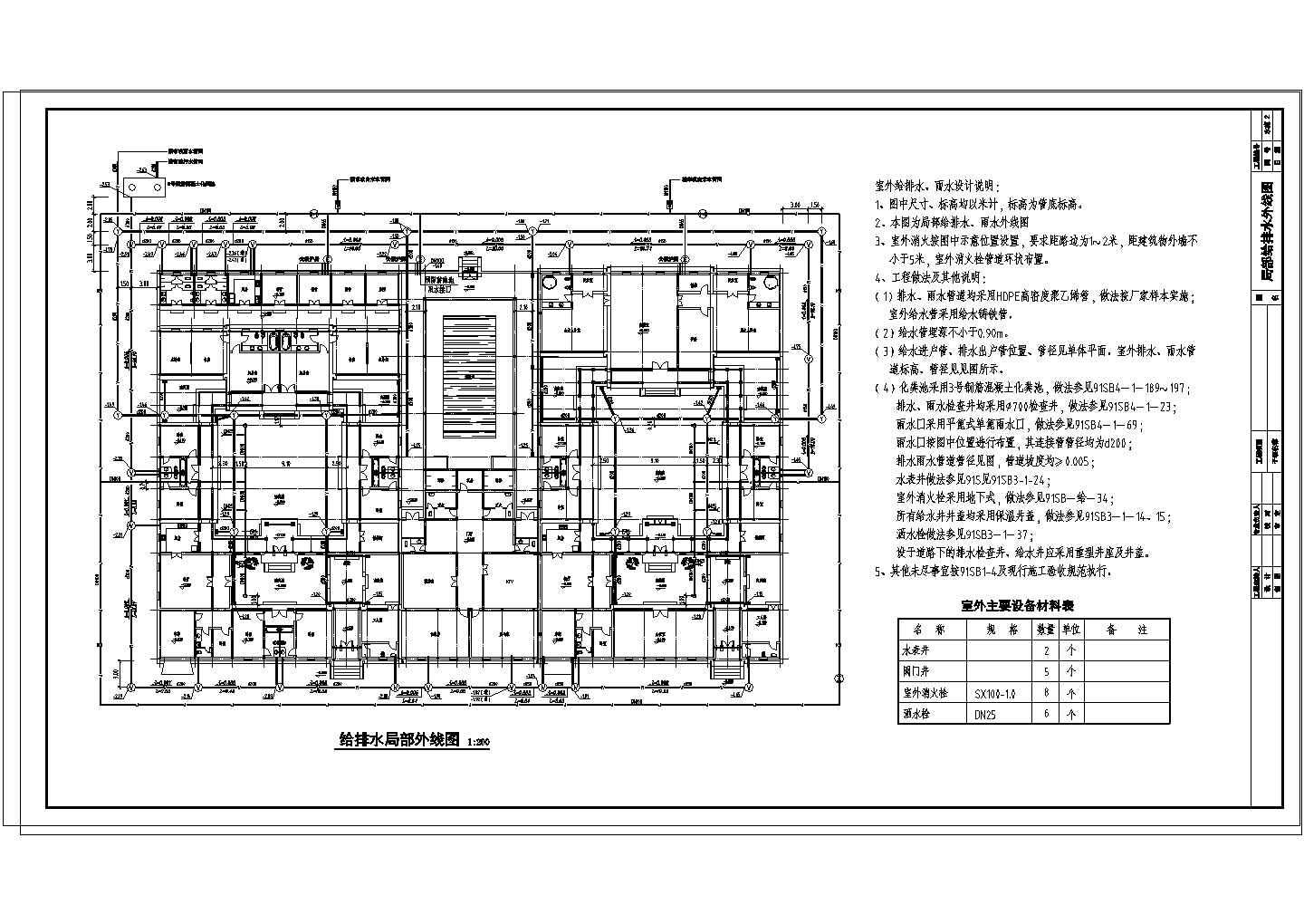 给排水-四合院给排水图纸