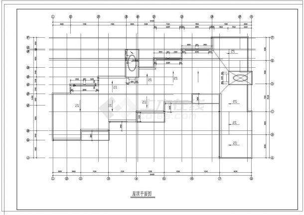 洋河实验幼儿园三层教学楼设计建筑施工cad图，共六张-图一