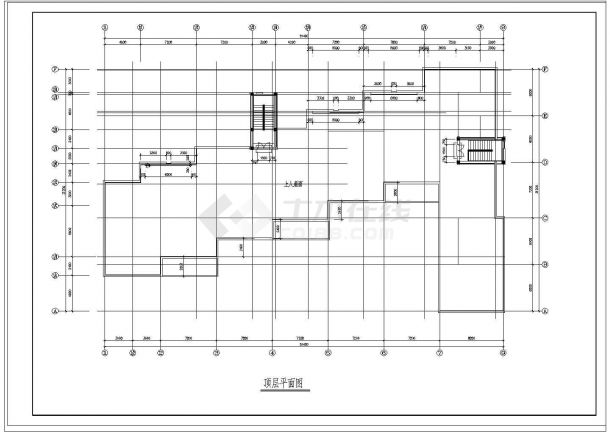 洋河实验幼儿园三层教学楼设计建筑施工cad图，共六张-图二
