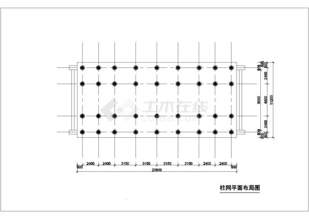 廊桥建筑设计+结构设计图纸-图一