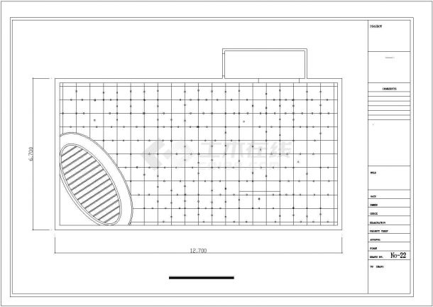 上海市浦东新区某单层框架结构商务酒吧平立面设计CAD图纸-图一