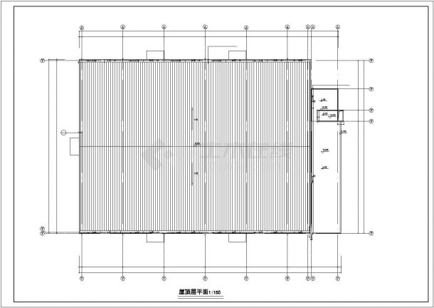 南京某机电工厂4400平米3层硂框架结构生产厂房建筑设计CAD图纸-图一