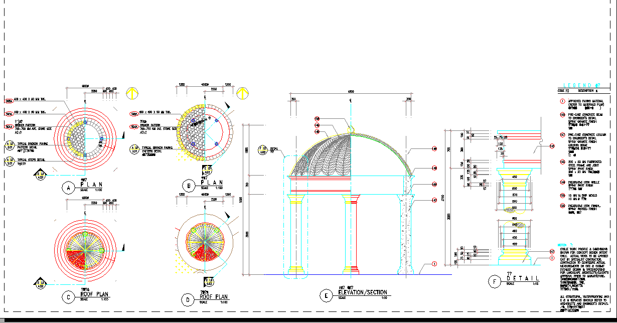 某大型游泳池规划设计cad总平面方案图（含凉亭设计）