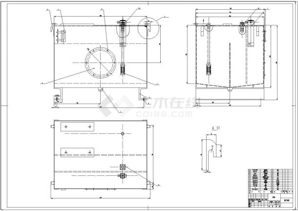 150T液压机设计全套图纸-液压油箱-图一