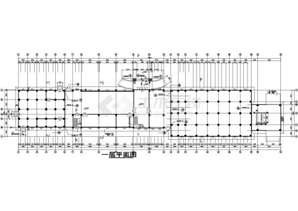 长90.8米 宽16米 6层面粉制粉车间建筑cad施工图-图一