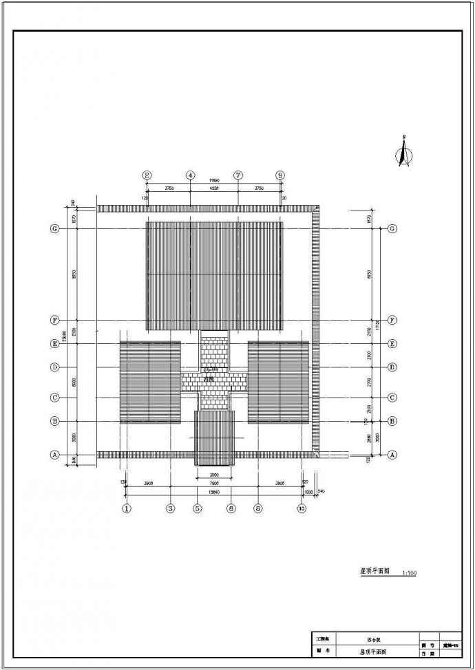 四合院建施设计图纸dwg_图1